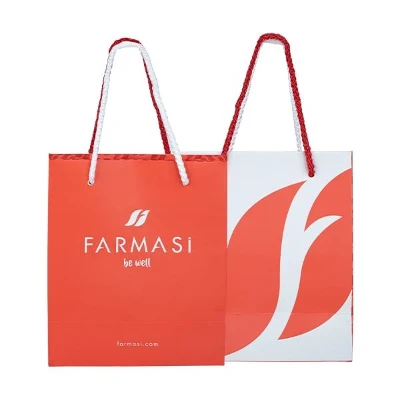 image of FARMASI CARTON BAG WITH ROPE BIG SIZE 2020 CORAL